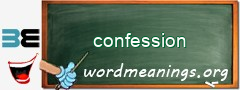 WordMeaning blackboard for confession